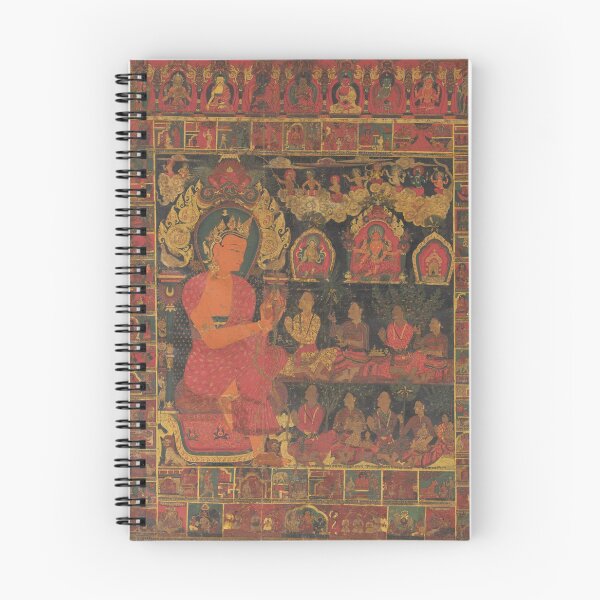 Item preview, Thangka with Bejeweled Buddha Preaching designed and sold by HinduArtGallery.
