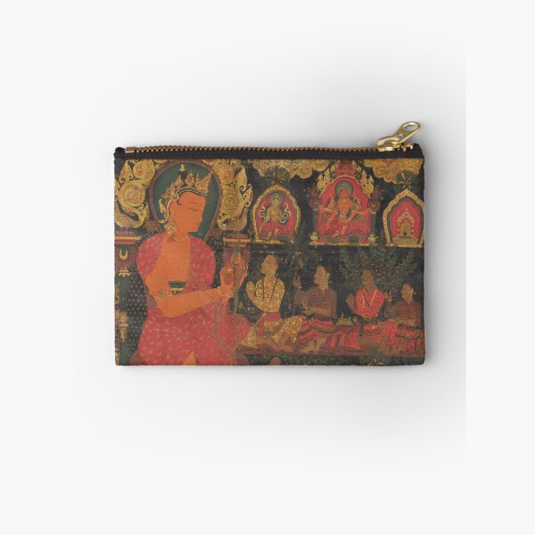 Item preview, Thangka with Bejeweled Buddha Preaching designed and sold by HinduArtGallery.