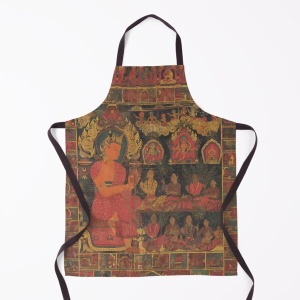 Item preview, Thangka with Bejeweled Buddha Preaching designed and sold by HinduArtGallery.