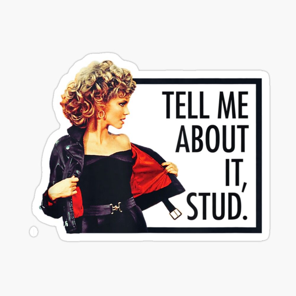 Tell Me About It Stud Pink Ladies Badges Grease Mirror Bottle Opener Magnet 