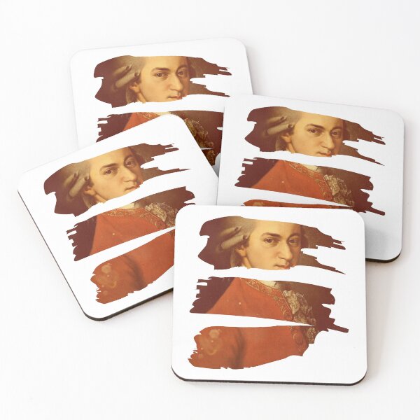 Item preview, Wolfgang Amadeus Mozart brushstrokes designed and sold by Musicianst0re.