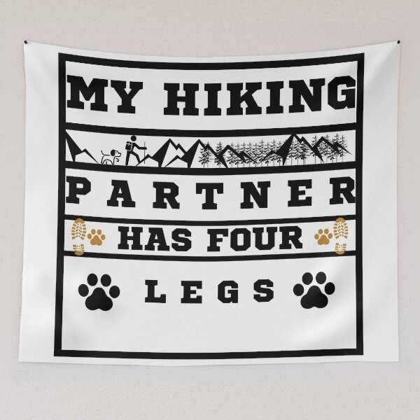Item preview, My hiking partner has four legs - designed and sold by bahicharafe.