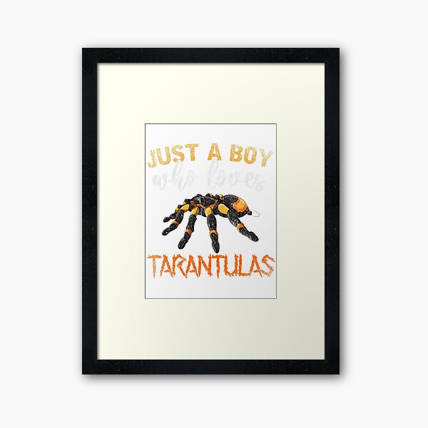 Arachnid Men Boykid Tarantula Halloween Spider Framed Art Print