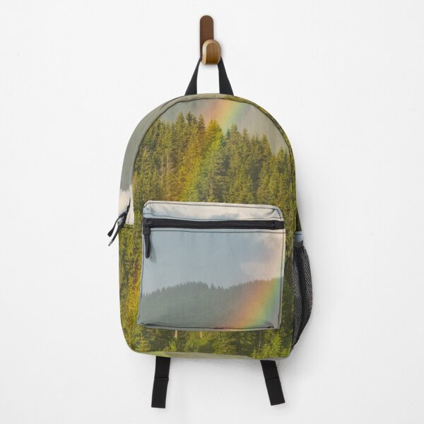 Item preview, Double Rainbow - Looking for the Pot of Gold Among the Pine Trees designed and sold by Georgia Mizuleva.