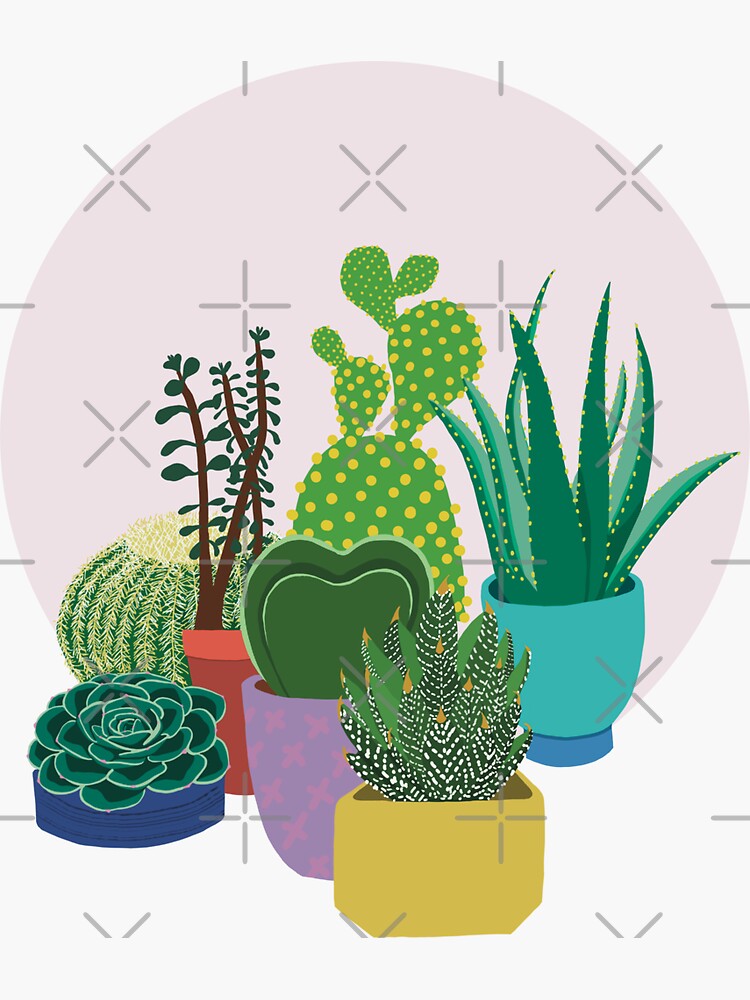 Image result for potted cactus drawing