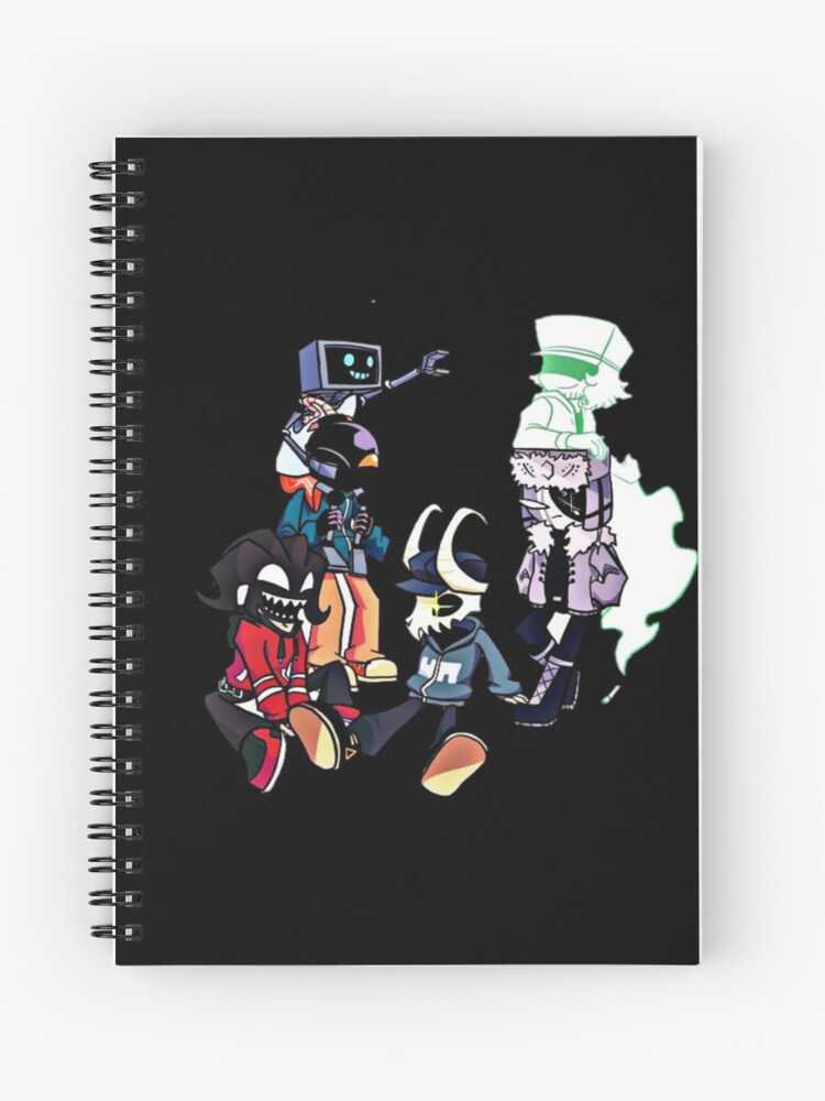 Friday Night Funkin The Best Characters Amazing Fnf Mods Music Spiral Notebook For Sale By Dizzaa Redbubble