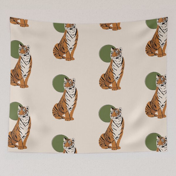 Item preview, Tiger Art With Circle designed and sold by ebzil studio.