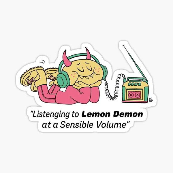 Listening to Lemon Demon Sticker