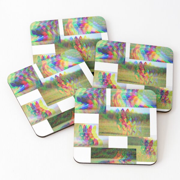 Item preview, Rainbow Spirit German Shepherds Picture Arraignment designed and sold by CyberVinnie.