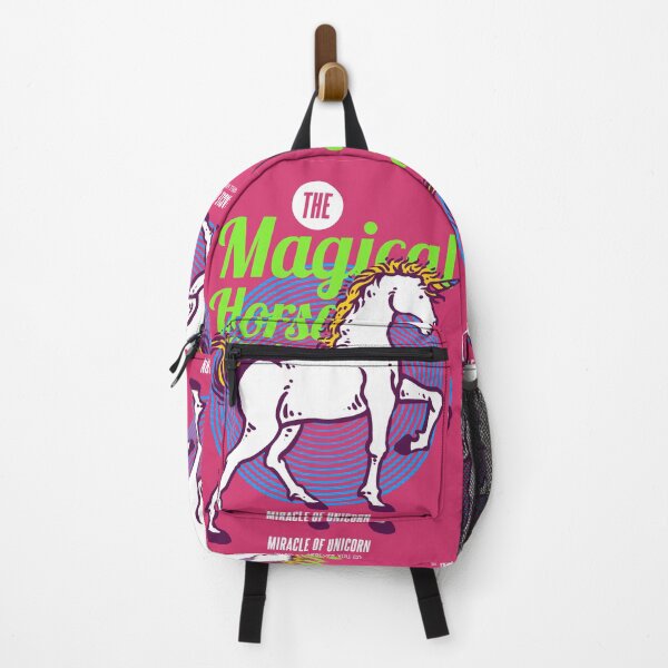 Item preview, Illustration Unicorn Magical Horse Mythological Creature with 80s Color Palettes designed and sold by Peekonet.