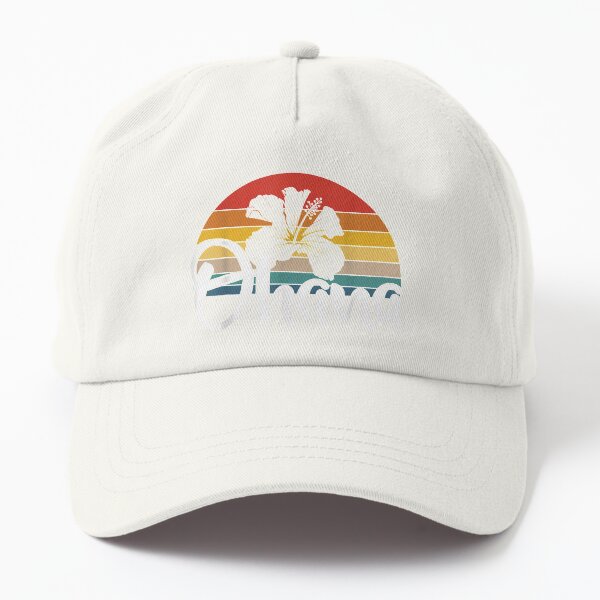 Ohana Hawaiian Hibiscus Flower Retro Hawaii Family Vacation Dad Hat
