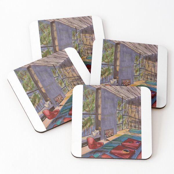 Item preview, Cozy Living Room Painting with Fireplace  designed and sold by diamondmilk.