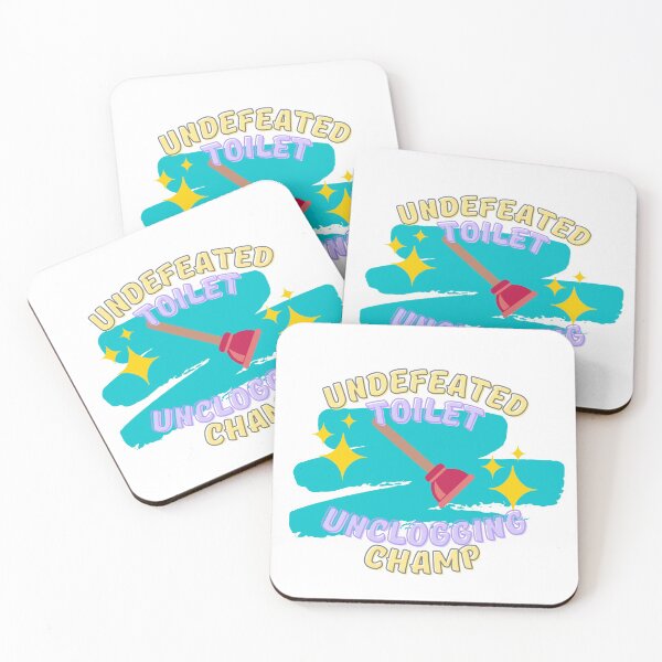 Item preview, Undefeated Toilet Unclogging Champ Teal - Dad Gifts, Mom Gifts, Funny bathroom humour designed and sold by Teetee94.