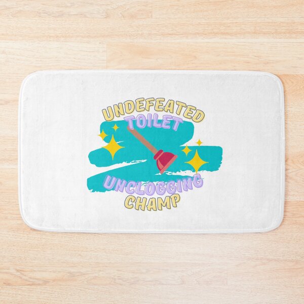 Item preview, Undefeated Toilet Unclogging Champ Teal - Dad Gifts, Mom Gifts, Funny bathroom humour designed and sold by Teetee94.