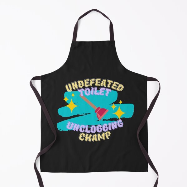 Item preview, Undefeated Toilet Unclogging Champ Teal Black - Dad Gifts, Mom Gifts, Funny bathroom humour designed and sold by Teetee94.