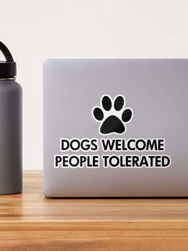 Welcome With Dogs Novelty Bottle Cap Sticker Decal