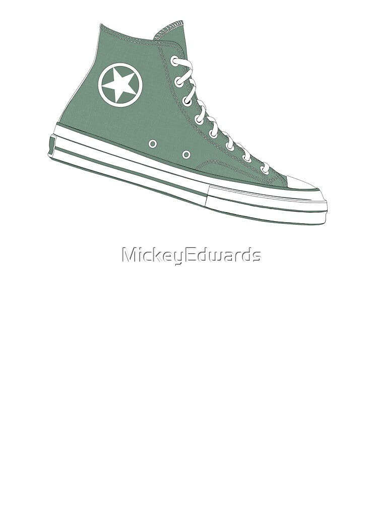 boicotear Reactor Porque Camiseta para niños «Ilustración de Converse verde oliva» de MickeyEdwards  | Redbubble
