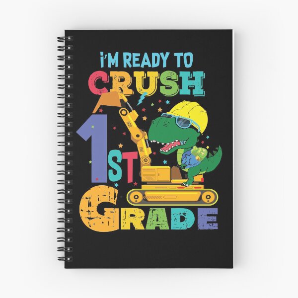 Item preview,  I'm Ready to Crush 1st grade, Construction Dinosaur back to school designed and sold by redodaha.