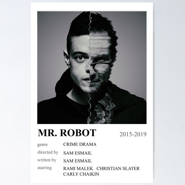 Mr Robot Bar Poster, Tv Show Mr Robot, Hacker Mr Robot