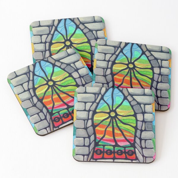 Item preview, 566 - DESIGN FOR A STAINED -GLASS WINDOW - DAVE EDWARDS - COLOURED PENCILS - 2021 designed and sold by BLYTHART.
