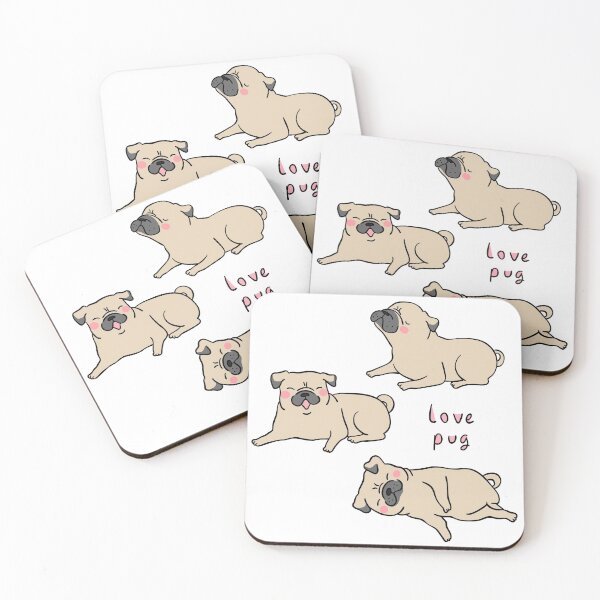 Item preview, Pug with different moods designed and sold by Emil1993.