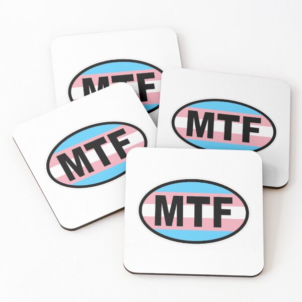 Item preview, Trans Transgender Flag MTF Male to Female Oval Bumper Sticker designed and sold by cangurojoe.