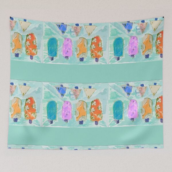 Item preview, My Ice creams on blue designed and sold by LATIGO BAYNE.