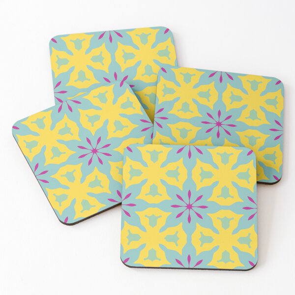 Item preview, Super Bright and Colorful Geometric Seamless Pattern in Teal, Yellow and Pink designed and sold by cozycaroline.