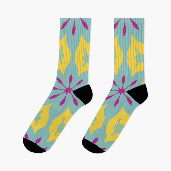 Artikelvorschau, Super Bright and Colorful Geometric Seamless Pattern in Teal, Yellow and Pink entworfen und verkauft von cozycaroline.