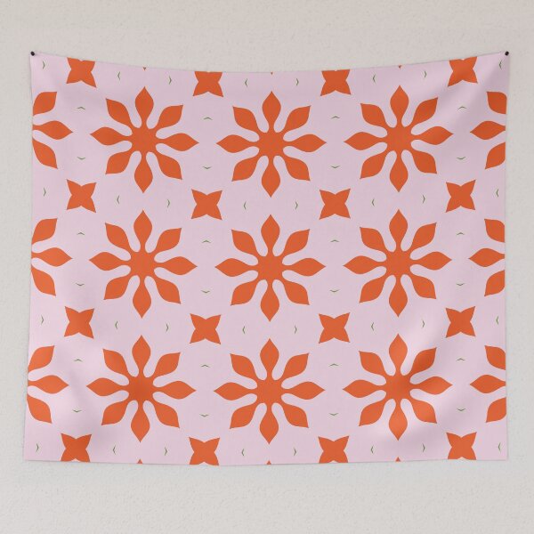 Artikelvorschau, Super Bright and Colorful Geometric Seamless Pattern in Orange, Pink and Green entworfen und verkauft von cozycaroline.