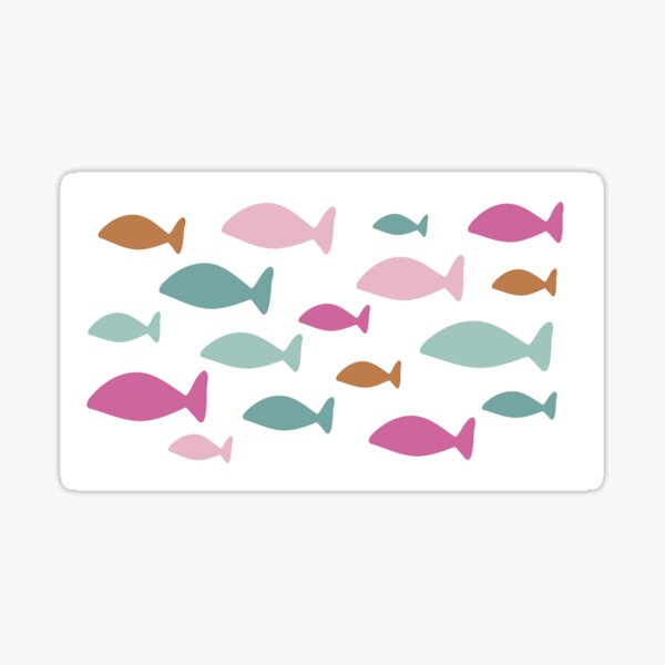 Fish School Pink Sticker