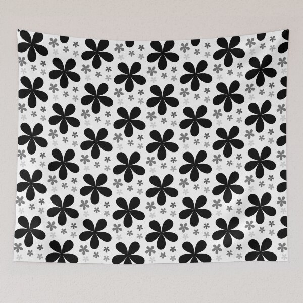 Item preview, Black and grey florals designed and sold by Demask.