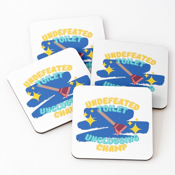 Item preview, Undefeated Toilet Unclogging Champ Dark Blue - Dad Gifts, Mom Gifts, Funny bathroom humour designed and sold by Teetee94.