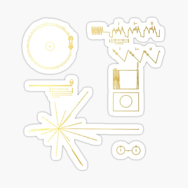 golden record voyager car sticker