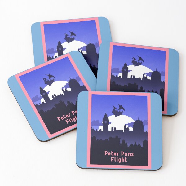 Item preview, Peter Pan's Flight Full Moon - Minimalist Travel Style - Theme Park Art designed and sold by MainStreetStudo.