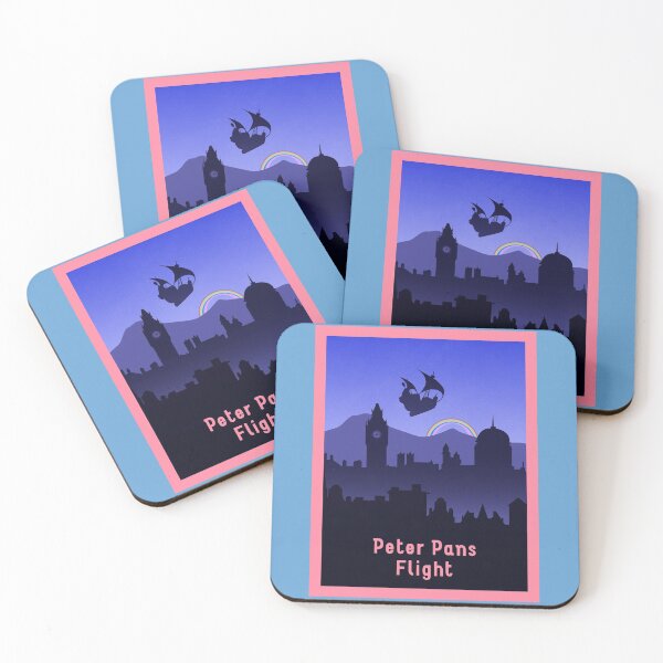 Item preview, Peter Pan's Flight Neverland Rainbow - Minimalist Travel Style - Theme Park Art designed and sold by MainStreetStudo.