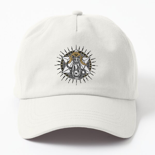 Sphynx Cat Goddess in Black Dad Hat
