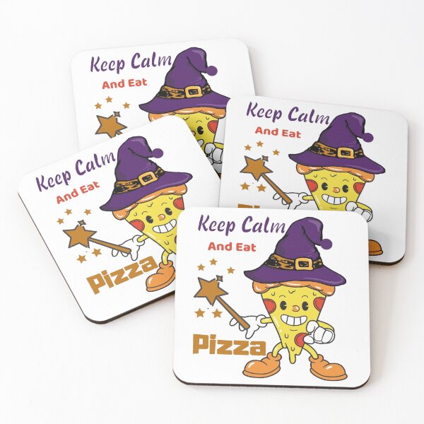 Aperçu de l'œuvre Restez calme et mangez de la pizza créée et vendue par Eman4design.