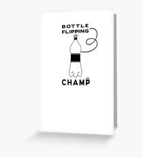 Flasche Flipping Champ Grußkarte