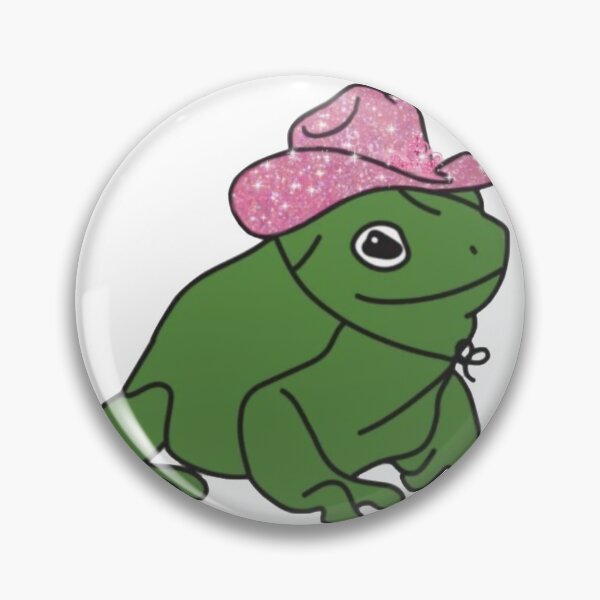 Item preview, pink sparkly cowboy hat frog designed and sold by savrh.