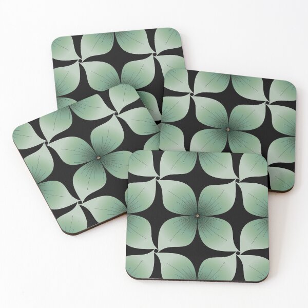 Item preview, Sage Green Flower Tangle Pattern designed and sold by Elvira Draat.
