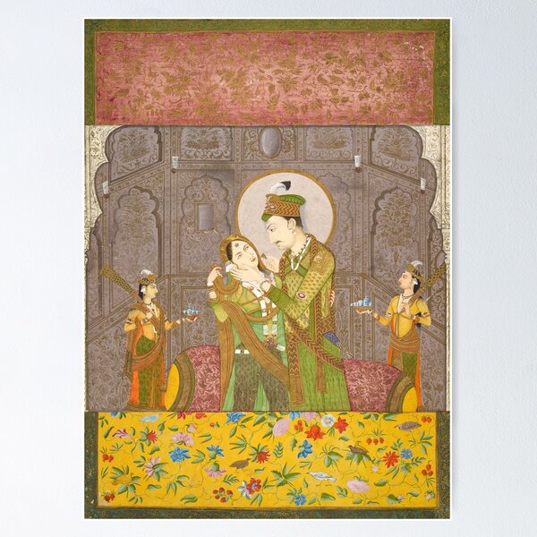 Item preview, A Prince and His Consort  designed and sold by HinduArtGallery.