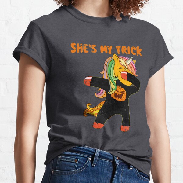 Shes My Trick Halloween Dabbing Unicorn Classic T-Shirt