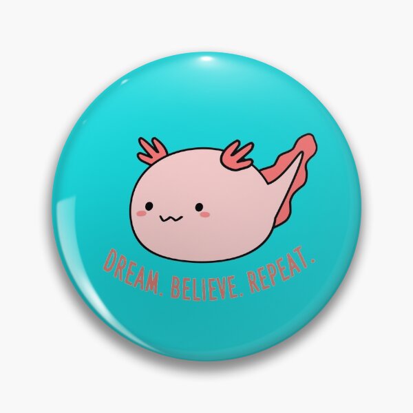 Item preview, Round And Pretty Dreamer Leucistic Axolotl  designed and sold by lazarosdesign.