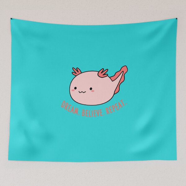 Item preview, Round And Pretty Dreamer Leucistic Axolotl  designed and sold by lazarosdesign.