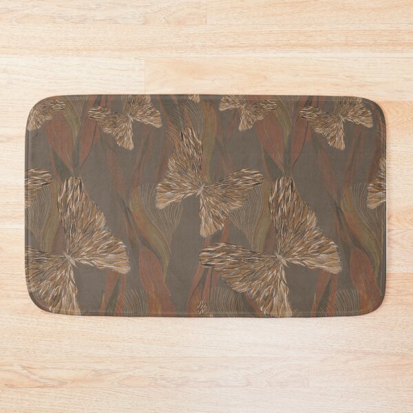 Item preview, brown butterflies on braids pattern designed and sold by anuja vekhande.