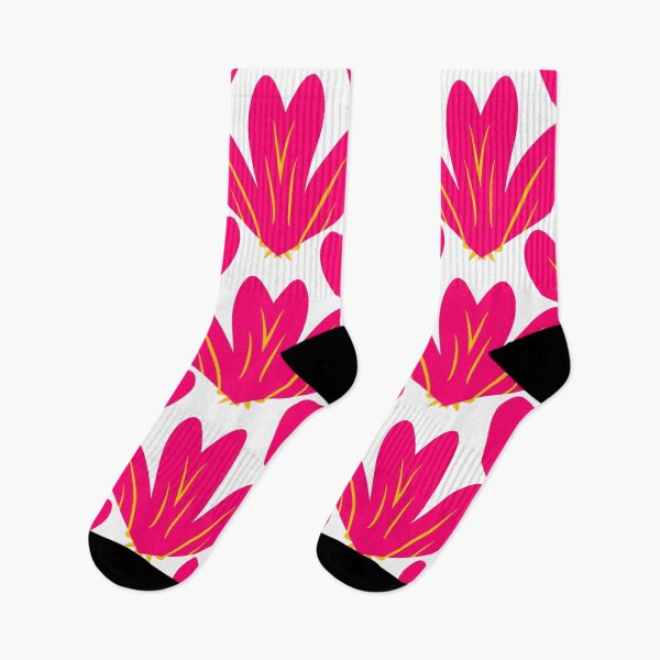 Item preview, Super Bright Flower Geometric Pattern in Hot Pink, Green, Purple, Yellow and Orange designed and sold by cozycaroline.