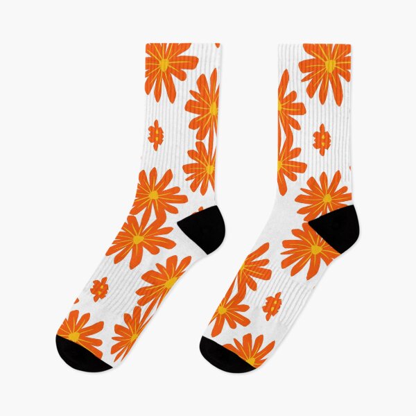 Item preview, Super Bright Flower Geometric Pattern in Orange designed and sold by cozycaroline.