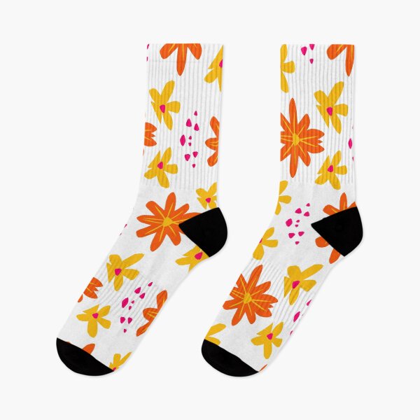 Item preview, Super Bright Flower Geometric Pattern in Orange an Yellow designed and sold by cozycaroline.