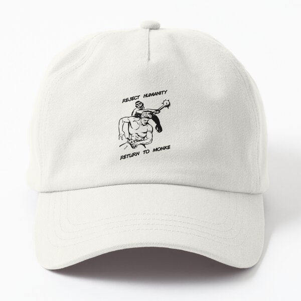 Reject Humanity Return To Monke - Comic Memes Dad Hat